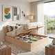 Lit coffre MADRID 160x200 coloris bois