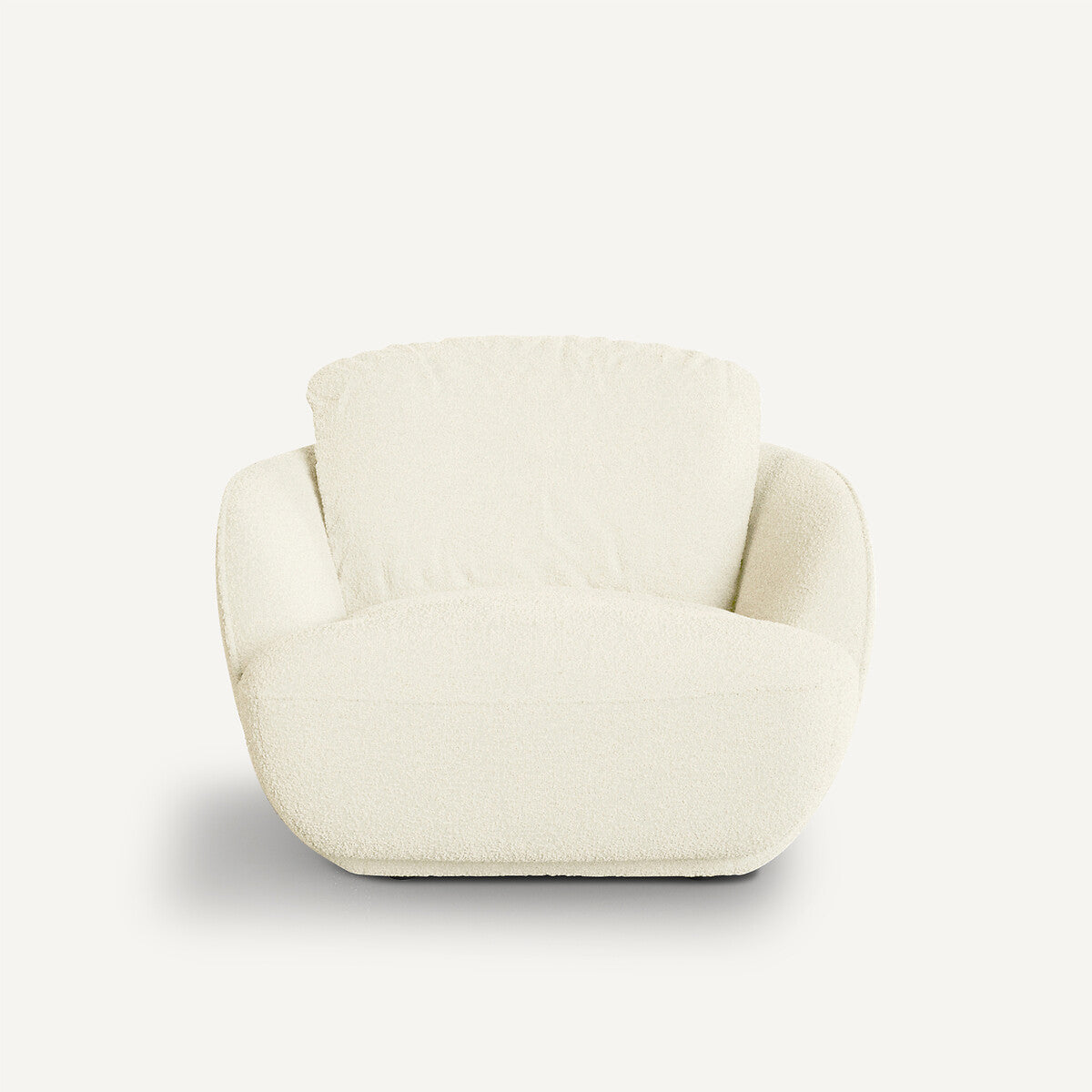 Fauteuil boule XL tissu bouclette, Alpine AM.PM
