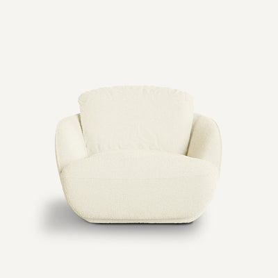 Fauteuil boule XL tissu bouclette, Alpine AM.PM