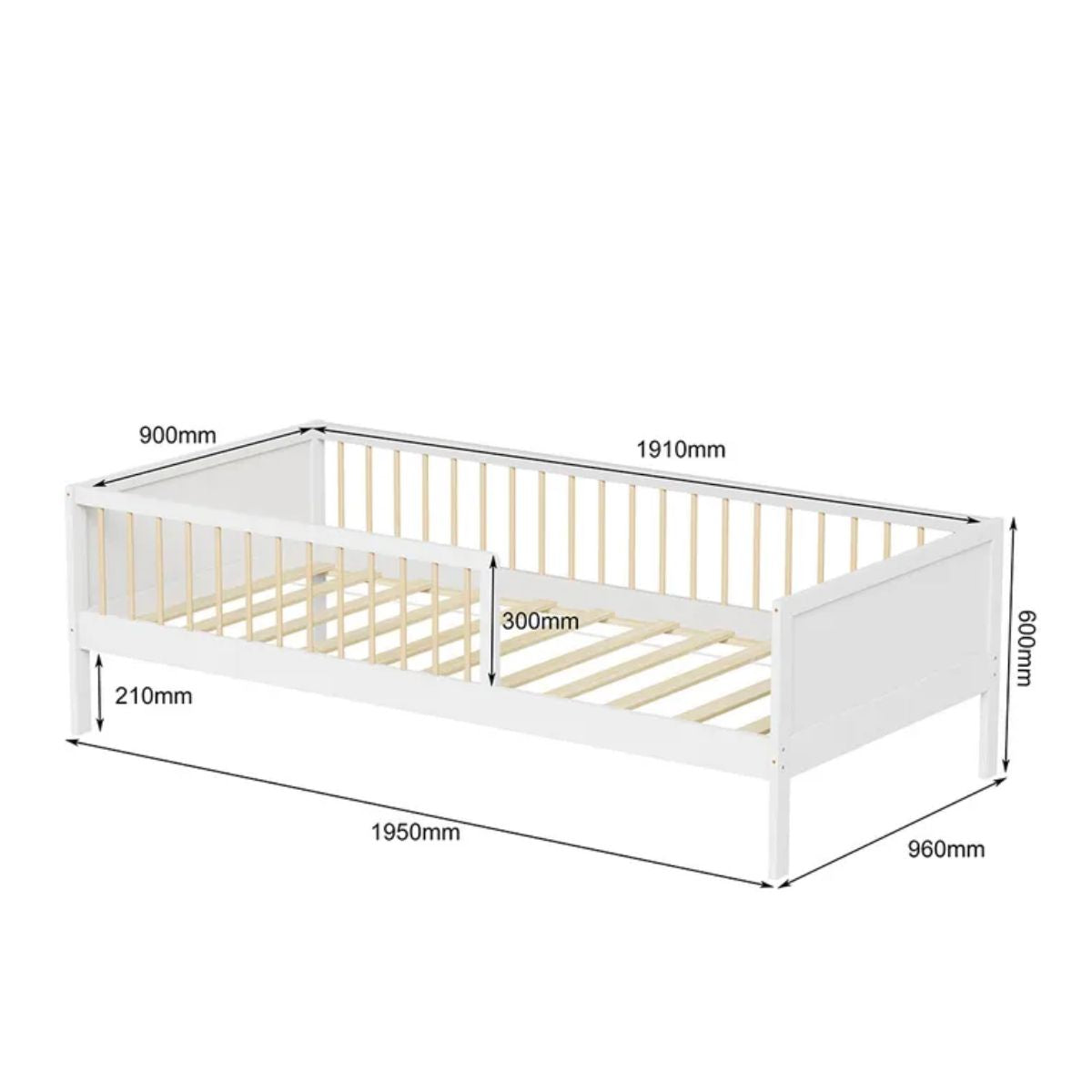 Lit Barrière PEPITO 90x190 cm