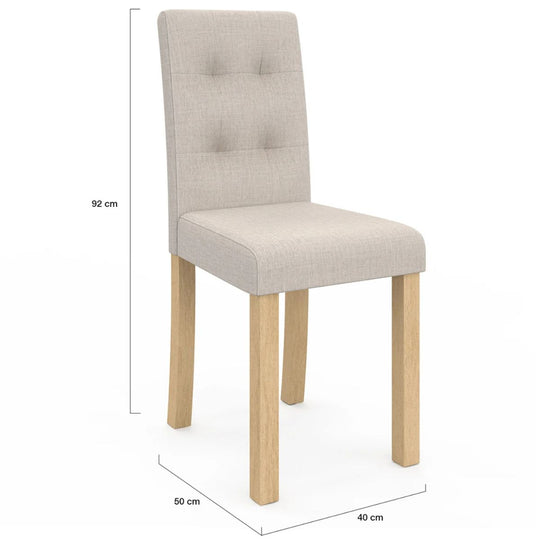 Lot de 6 chaises Polly beige