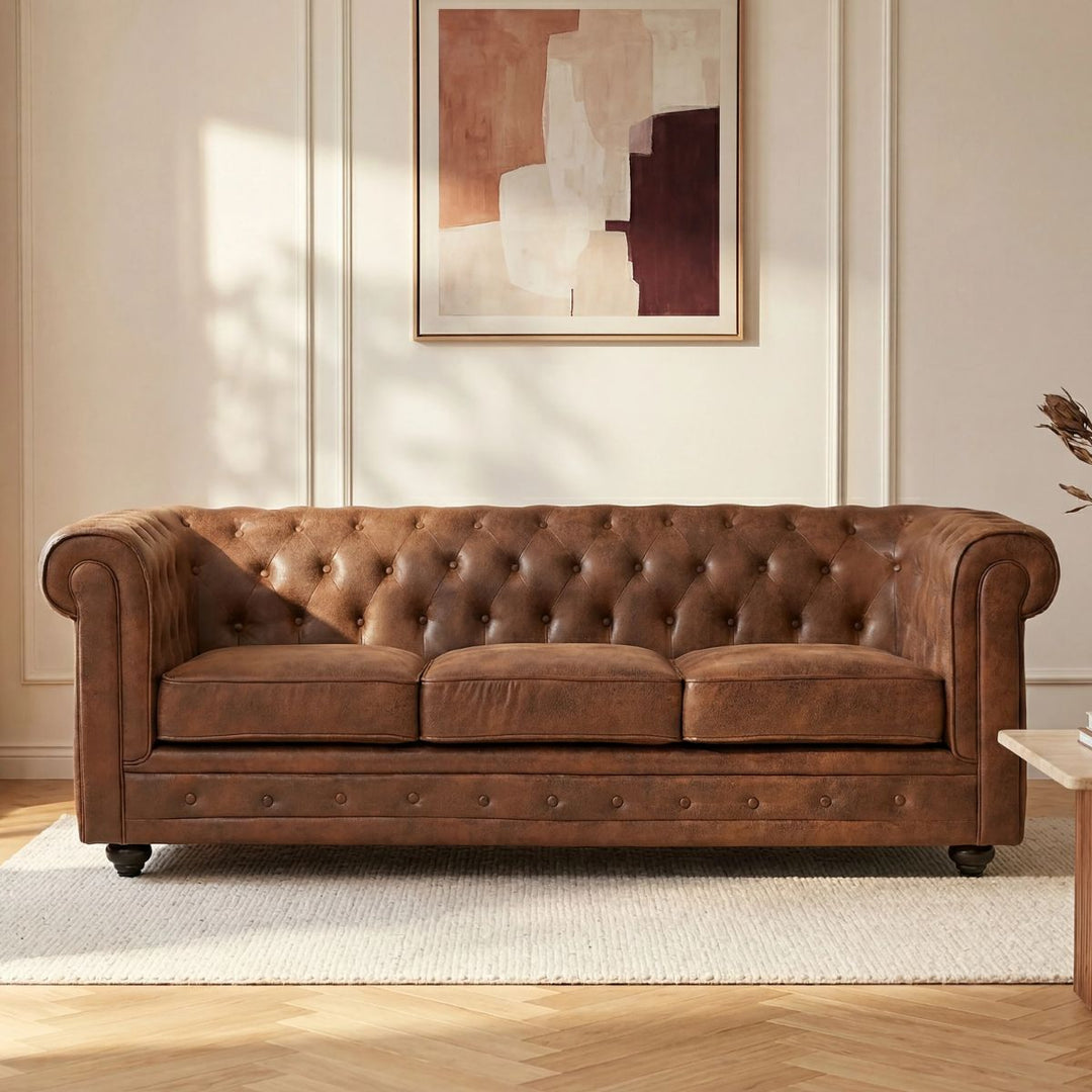 Canapé fixe VENTE UNIQUE CHESTERFIELD 3 places