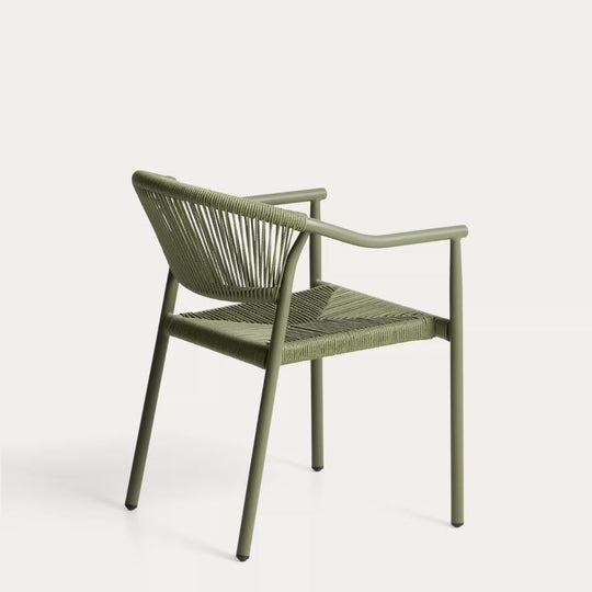 Lot de 2 chaises KAVE HOME Livadia Aluminium Vert
