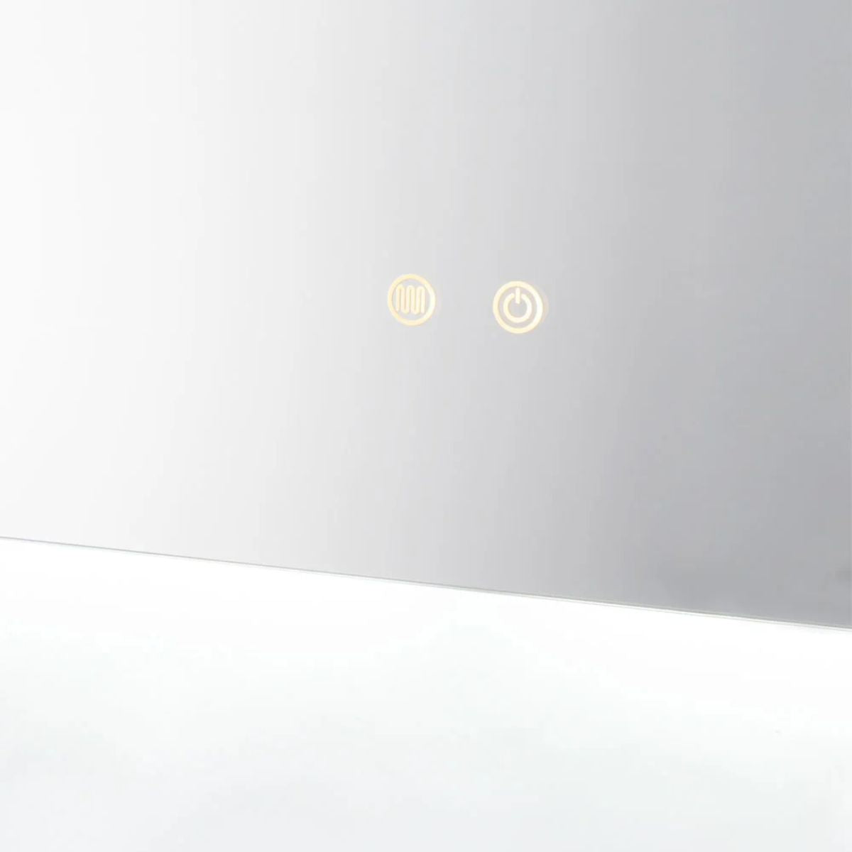 Miroir mural rectangulaire SKLUM 120x90 cm pour salle de bain avec lumière LED et anti-buée Riben