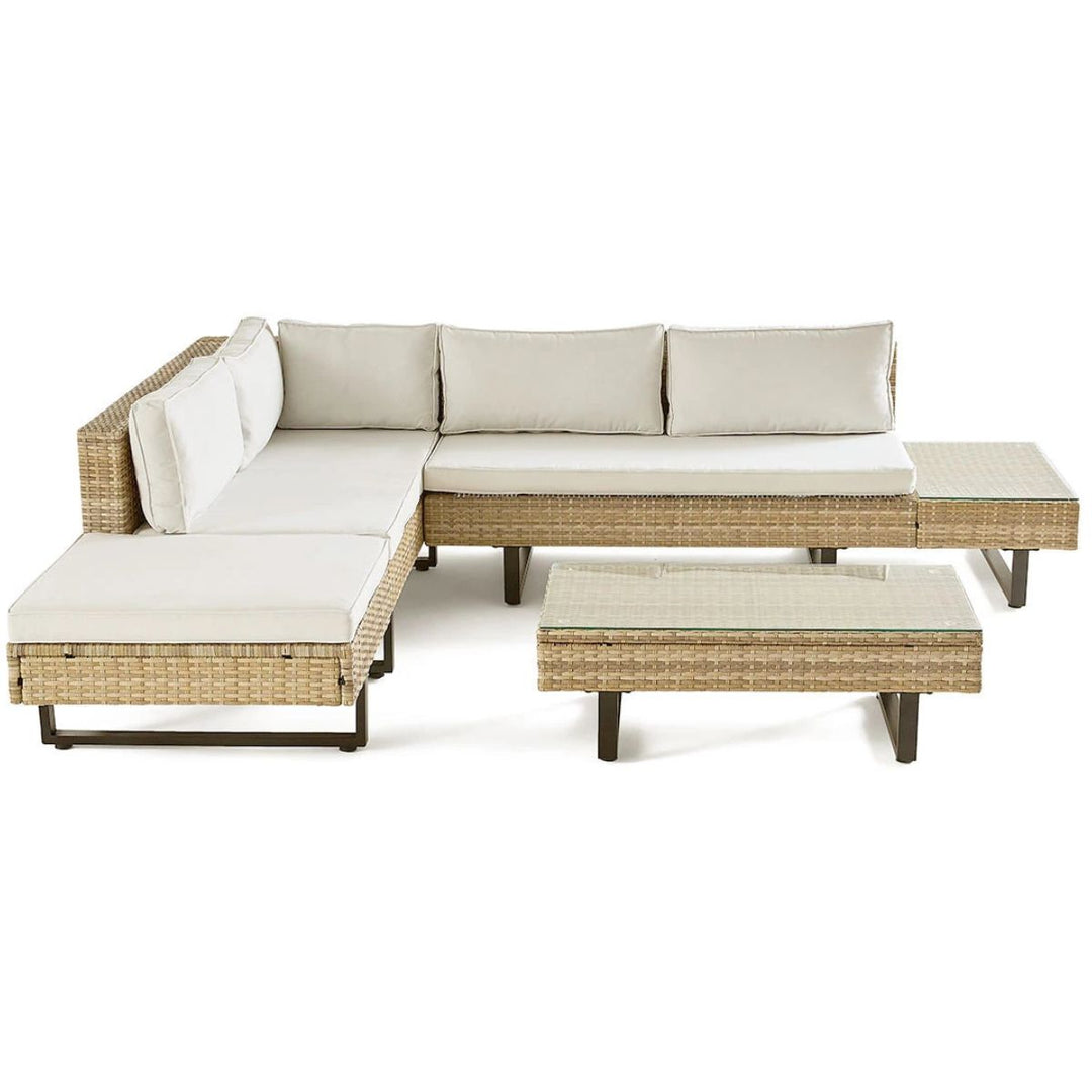 Salon de jardin d’angle SASHI 5 places avec table BESTMOBILIER