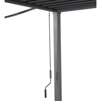 Pergola Bioclimatique Autoportante 3x3m à Lame Orientable Gris Anthracite Toscana