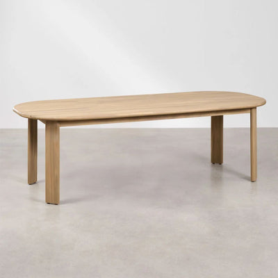 Table de jardin ovale SKLUM en bois d'acacia ULENO 240x100 cm