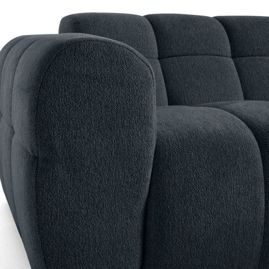Canapé d'angle droit BESTMOBILIER Ray 4 places en tissu texturé gris