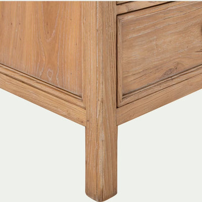 Commode ALINEA 6 tiroirs en bois d'orme et de pin - bois clair