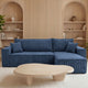 Canapé d'angle convertible CASANOVA Romeo velours bleu