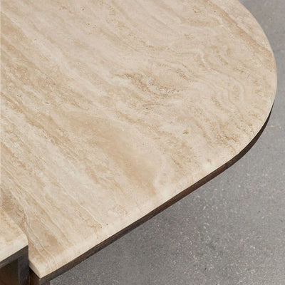 SKLUM - Table basse 90x90 cm en pierre naturelle et bois de manguier Clotsh