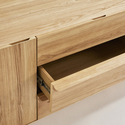 Buffet DRAWER Bergen 2 portes 3 tiroirs en bois L170cm