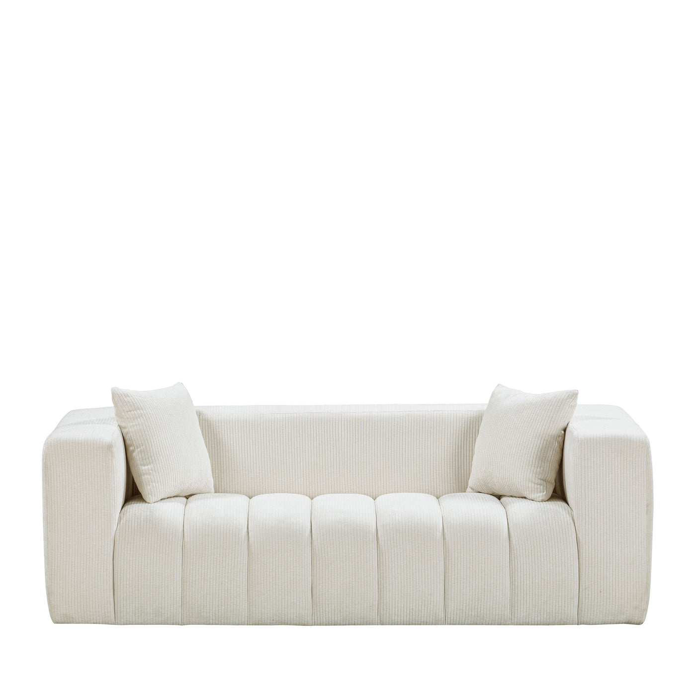 Canapé 3 places Moani en velours côtelé Beige