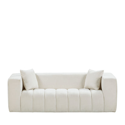 Canapé 3 places Moani en velours côtelé Beige