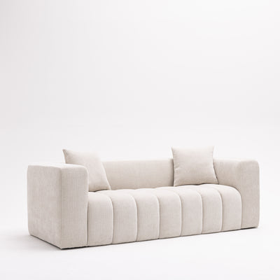 Canapé 3 places Moani en velours côtelé Beige