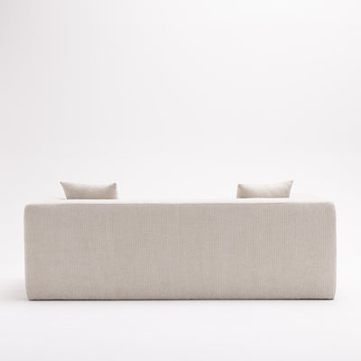 Canapé 3 places Moani en velours côtelé Beige