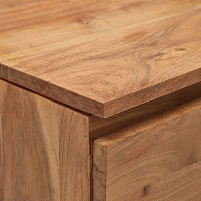 Meuble TV Kave Home Uxue 3 portes en bois d'acacia finition naturelle 150 x 58 cm