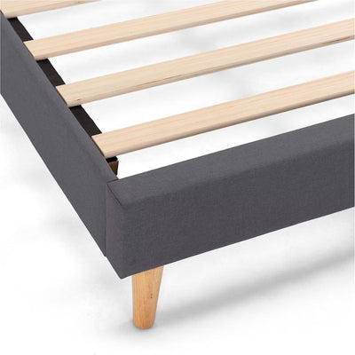 Sommier tapissier Aura 140x190 cm gris