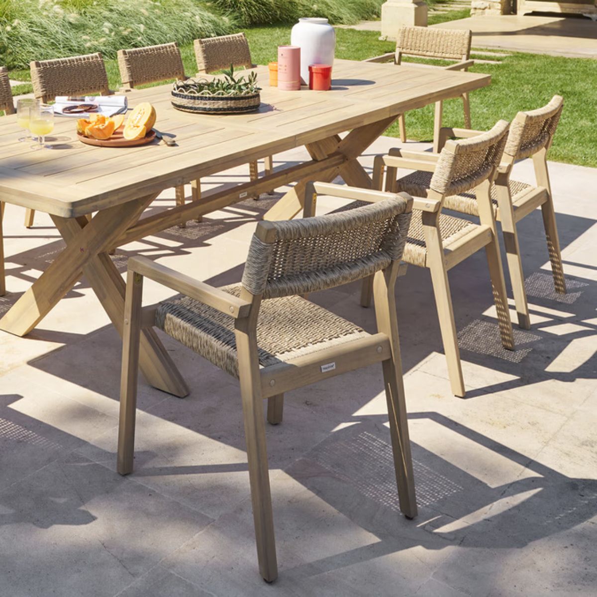 Lot de 2 Fauteuils HESPERIDE TEIMERA en acacia