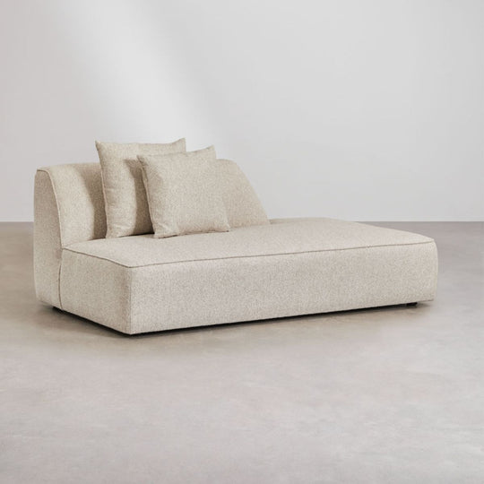 Méridienne droite SKLUM Cardea bouclé beige