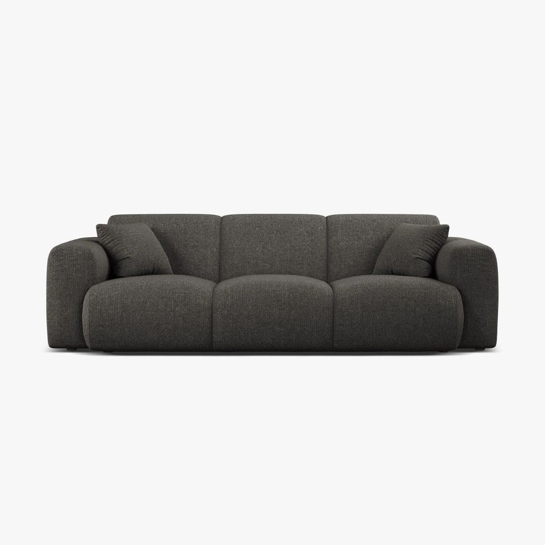 Canapé MICADONI Molino 3 places en tissu chenille gris foncé