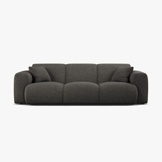Canapé MICADONI Molino 3 places en tissu chenille gris foncé