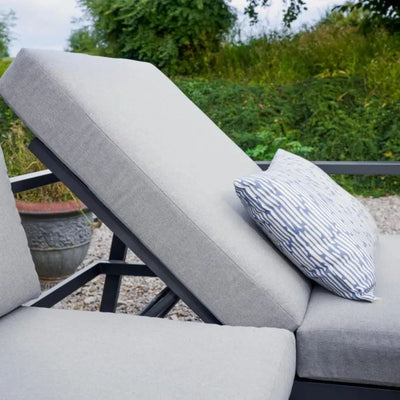 Salon d'angle en aluminium anthracite 10 personnes Naxos II NATERIAL Leroy Merlin