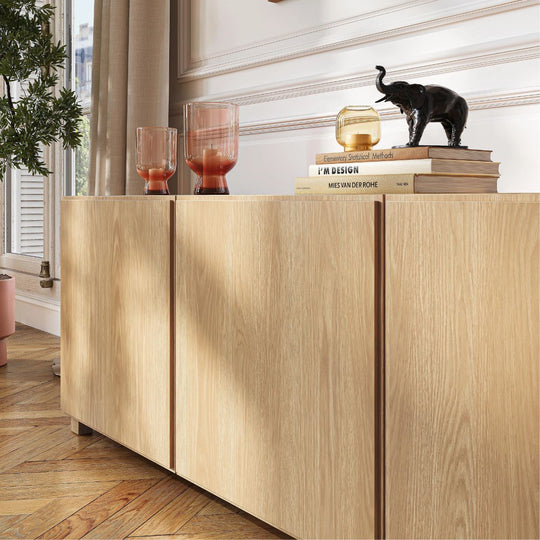 Buffet bas HABITAT 3 portes en chêne Naturel DRIO - Design by Hélèna Pille