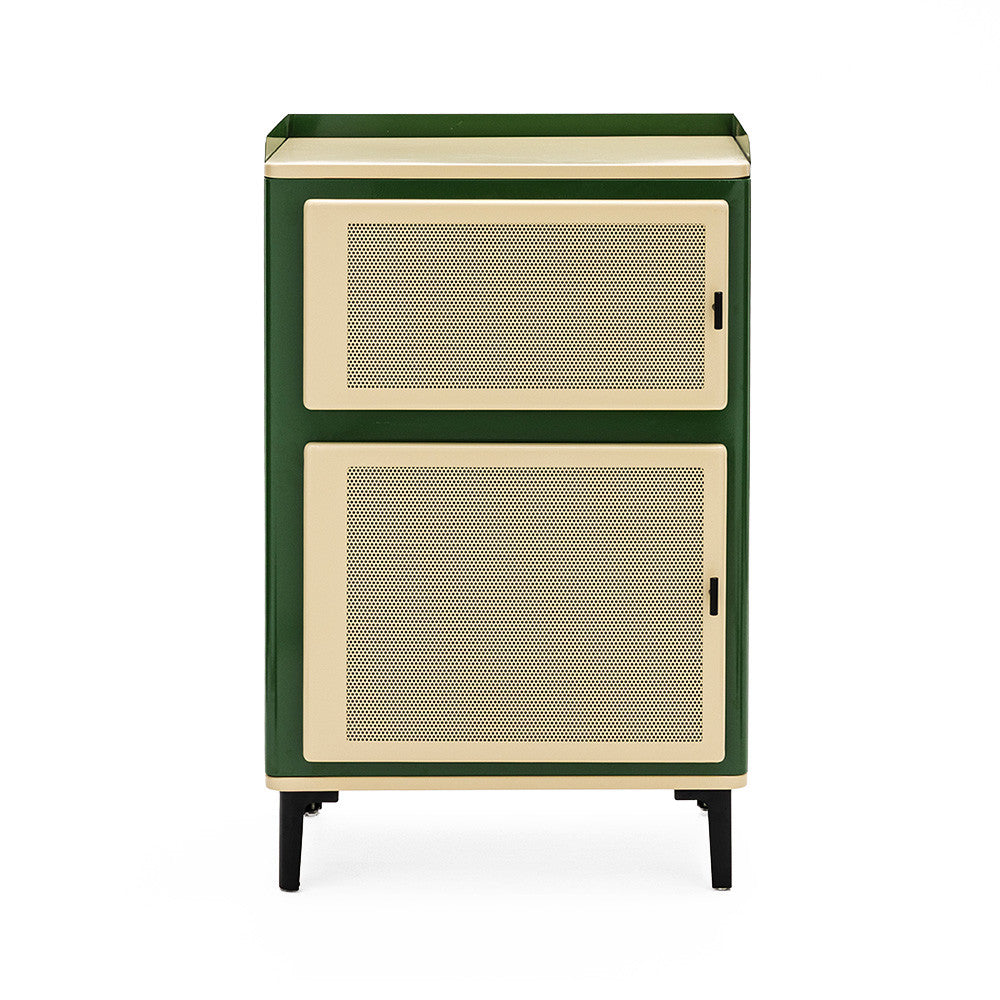 Petit meuble de rangement 2 portes en métal H94cm Drawer