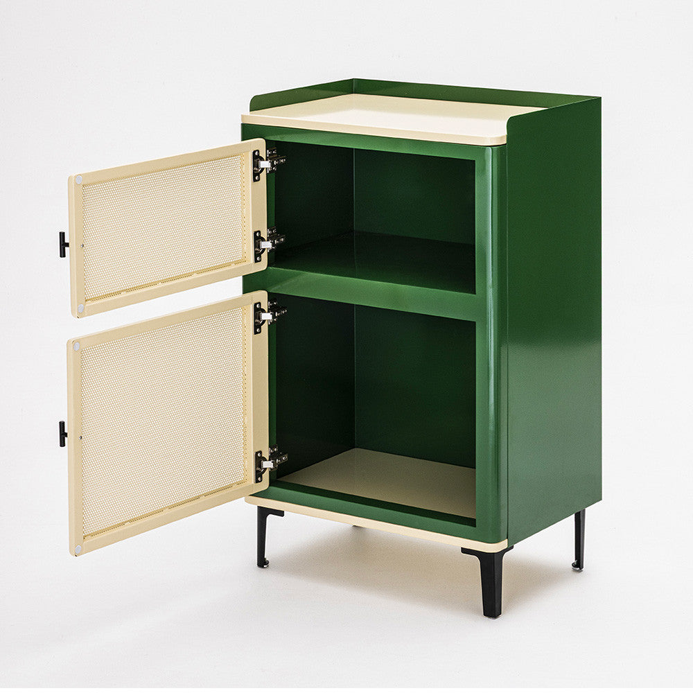 Petit meuble de rangement 2 portes en métal H94cm Drawer