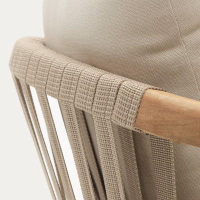 Lot de 2 chaises Kave Home Malaret en bois d'eucalyptus et corde beige FSC