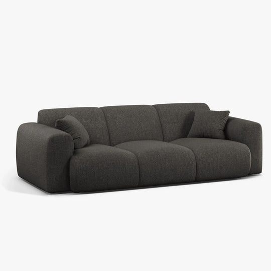 Canapé MICADONI Molino 3 places en tissu chenille gris foncé