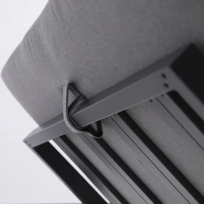 Salon d'angle en aluminium anthracite 10 personnes Naxos II NATERIAL Leroy Merlin