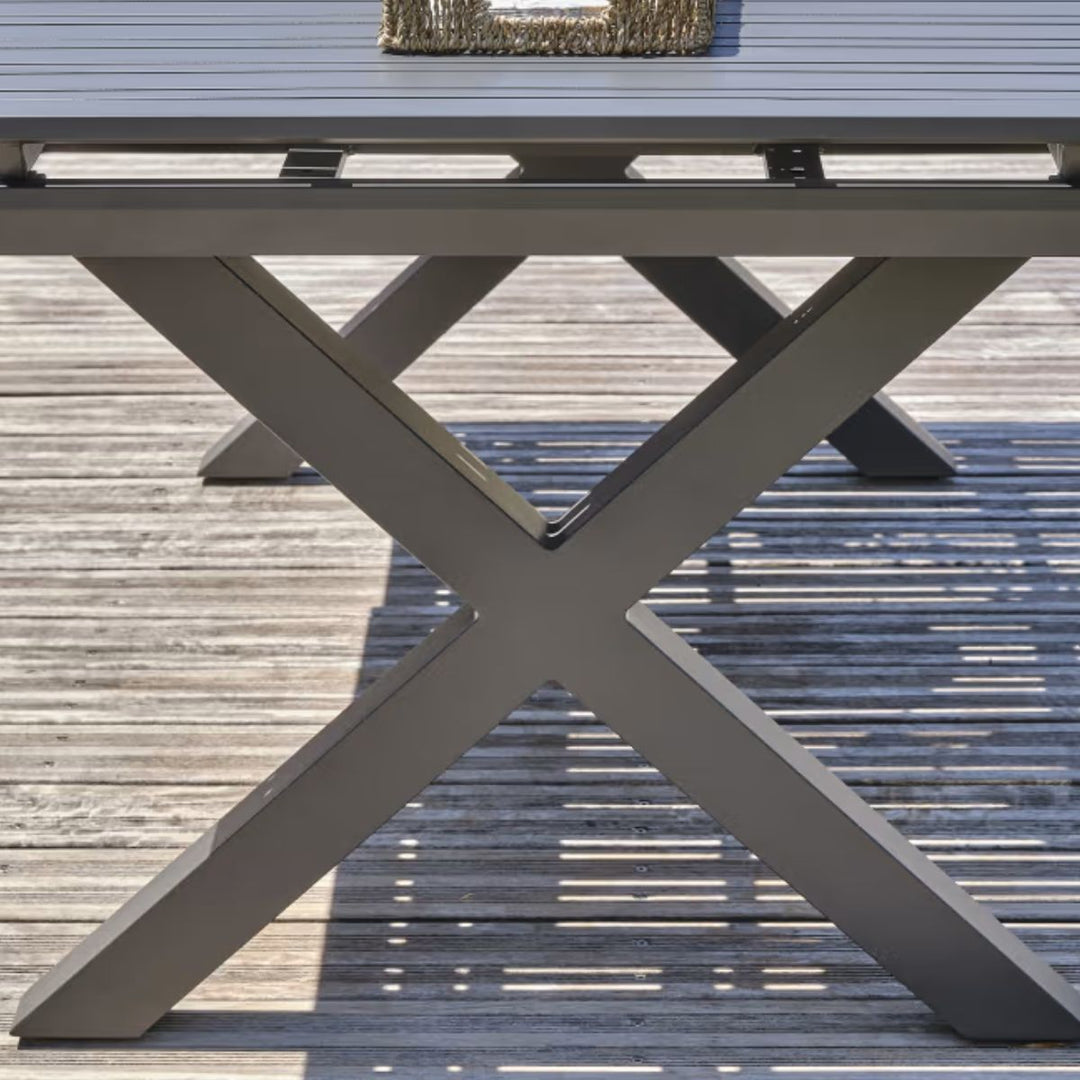 Table de jardin extensible DCB GARDEN 180/240 x 100 cm en aluminium FLORIDE