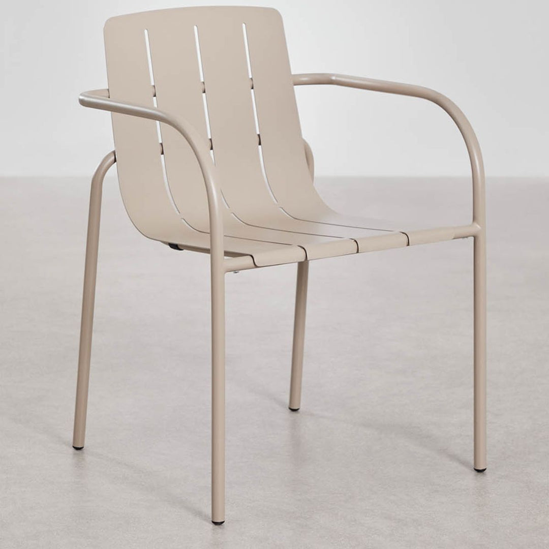 Lot de 2 chaises de jardin SKLUM empilables avec accoudoirs en acier Isoria