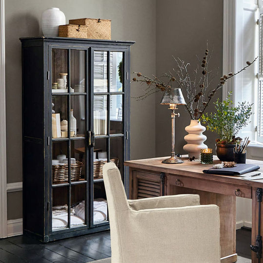 Vitrine LOBERON Keanu noir vieilli