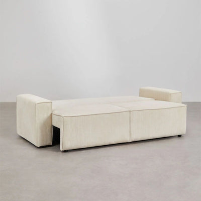 Canapé SKLUM convertible 3 places velours beige Tampere