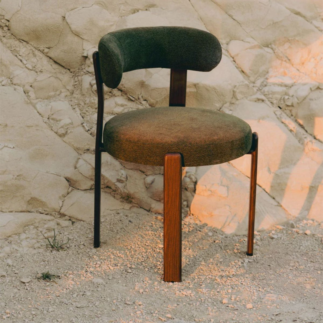 Lot de 2 chaises SKLUM Jolie  avec accoudoirs de salle à manger en tissu chenille