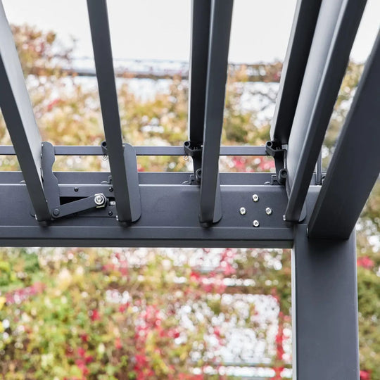 Pergola bioclimatique aluminium SWEEEK 4 x 3 m Triomphe anthracite