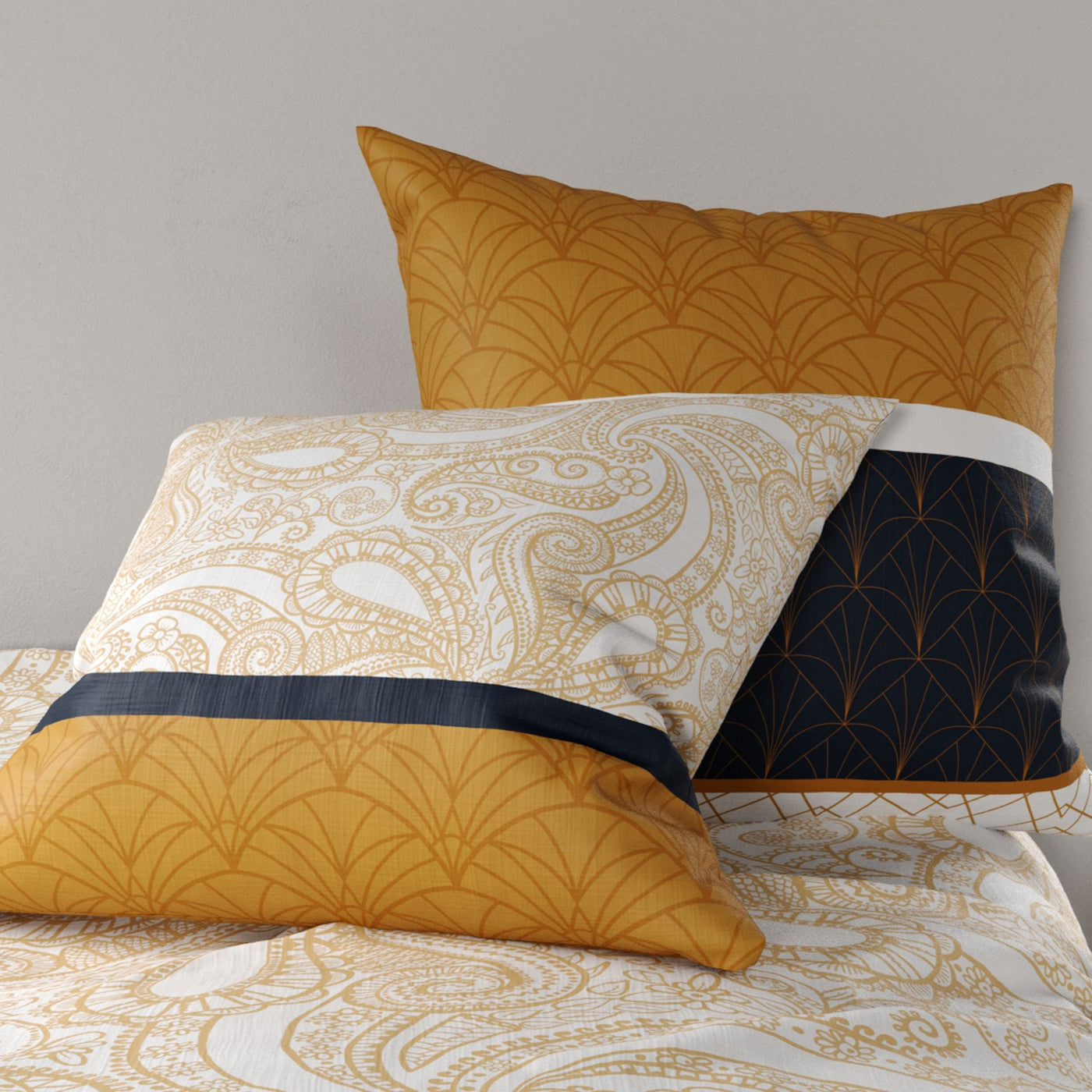 Parure de lit 100% coton 57 fils Felora