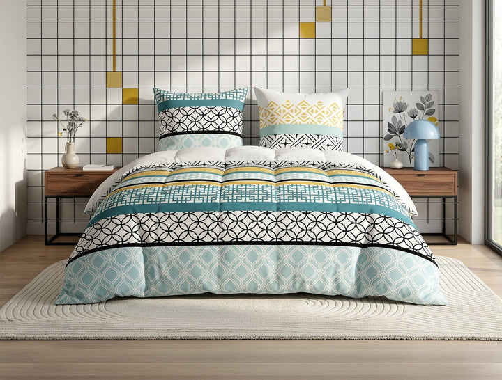Parure de lit Bâton Rouge 100 % coton 57 fils CITEDOR