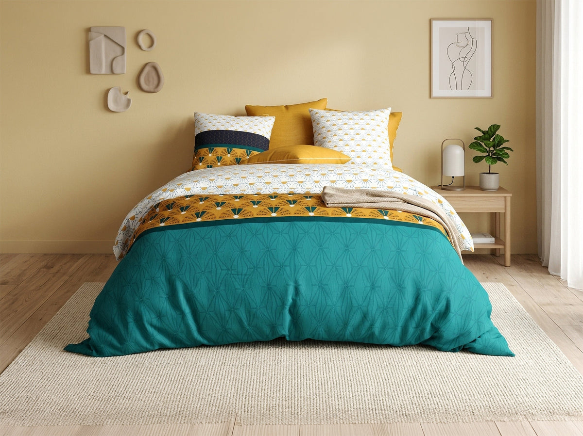 Parure de lit 100% coton 57 fils Madra