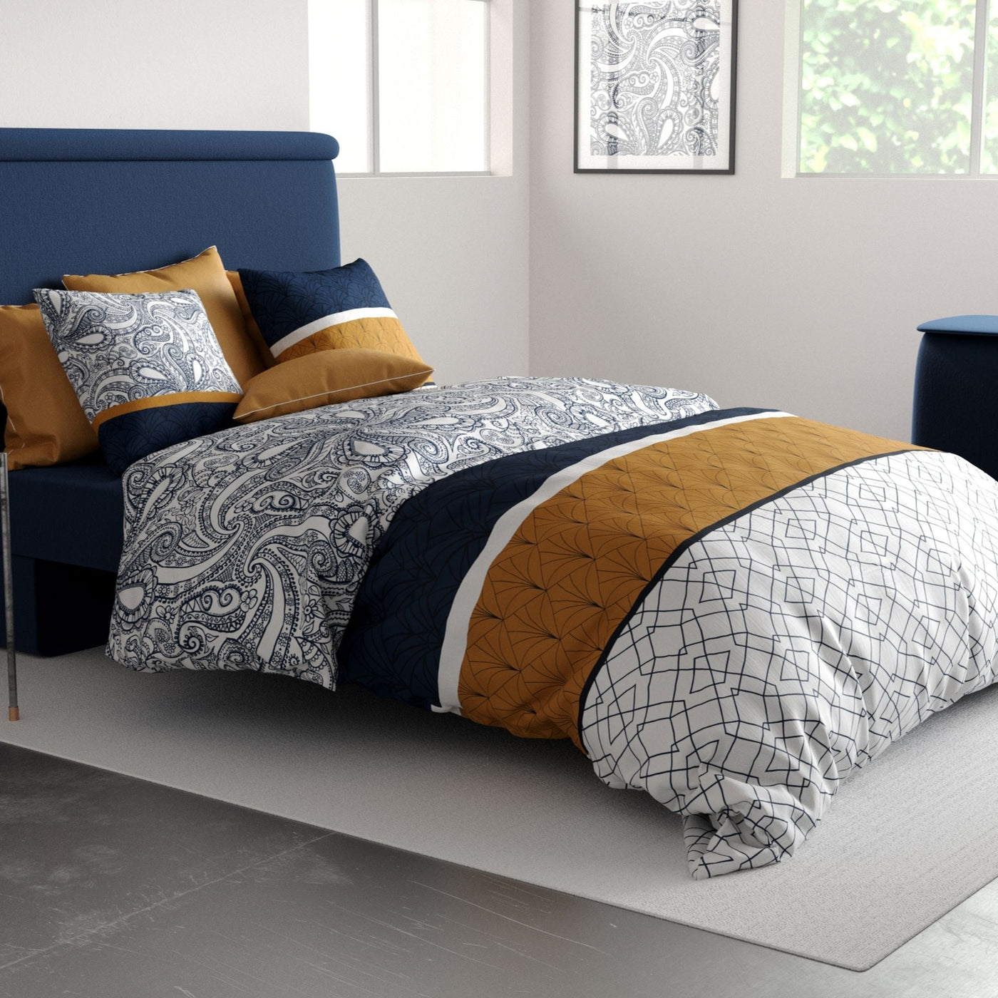 Parure de lit 100% coton 57 fils Dakota