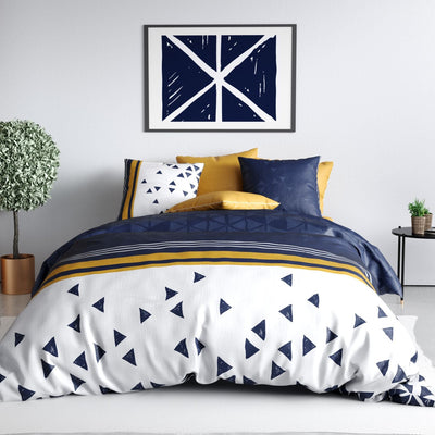 Parure de lit 100% coton 57 fils Bandol