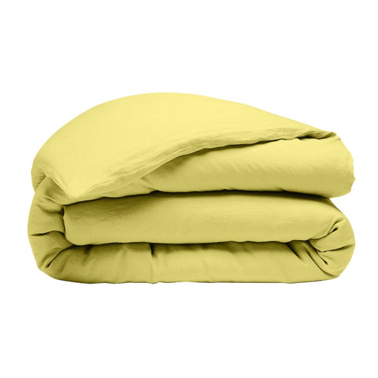 Parure de lit 100% lin lavé Jaune