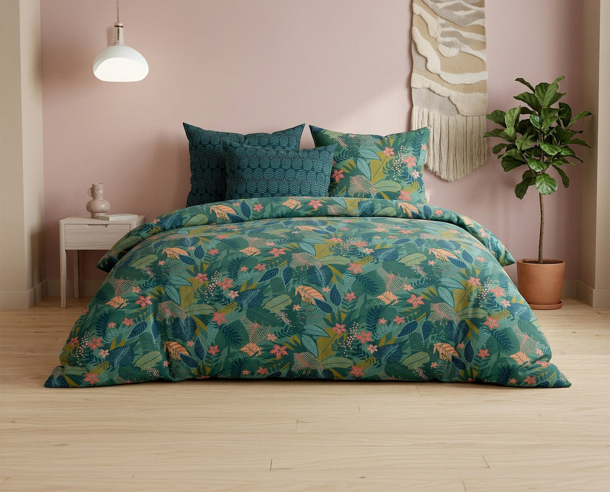 Parure de lit 100% coton 57 fils Zania