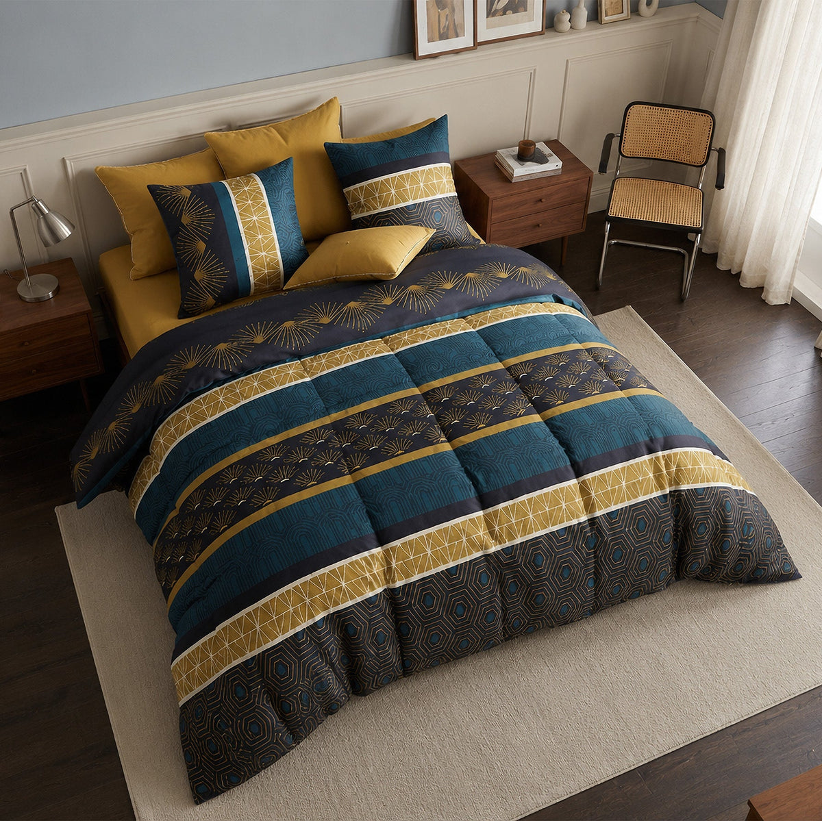 Parure de lit 100% coton 57 fils Qobe, vue 3