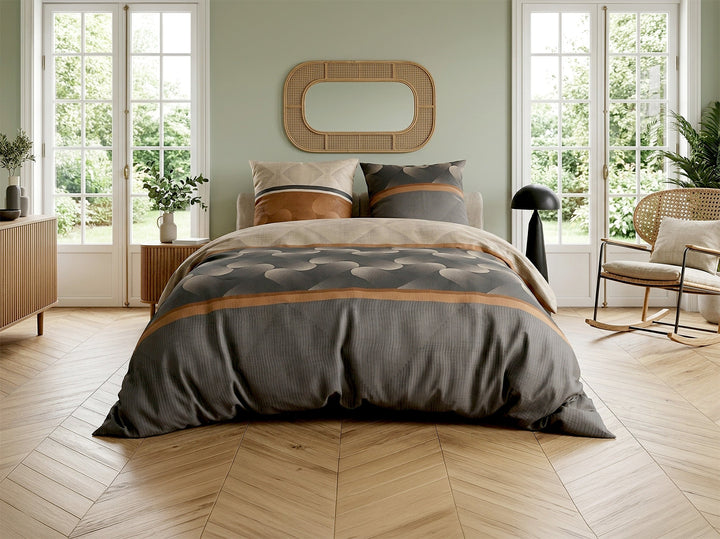 Parure de lit Bâton Rouge 100 % coton 57 fils JASPE