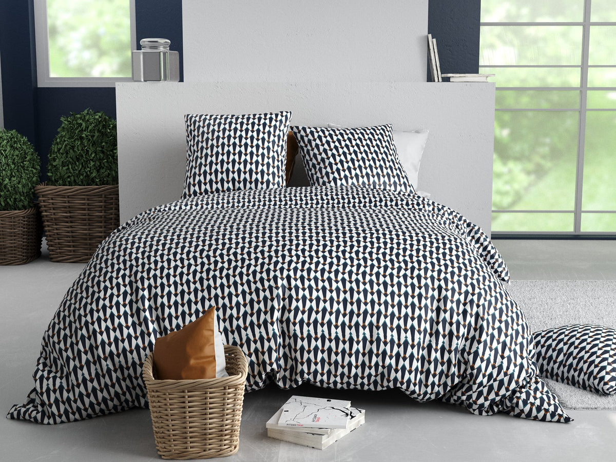 Parure de lit 2 places Bâton Rouge 100 % coton 57 fils GEO