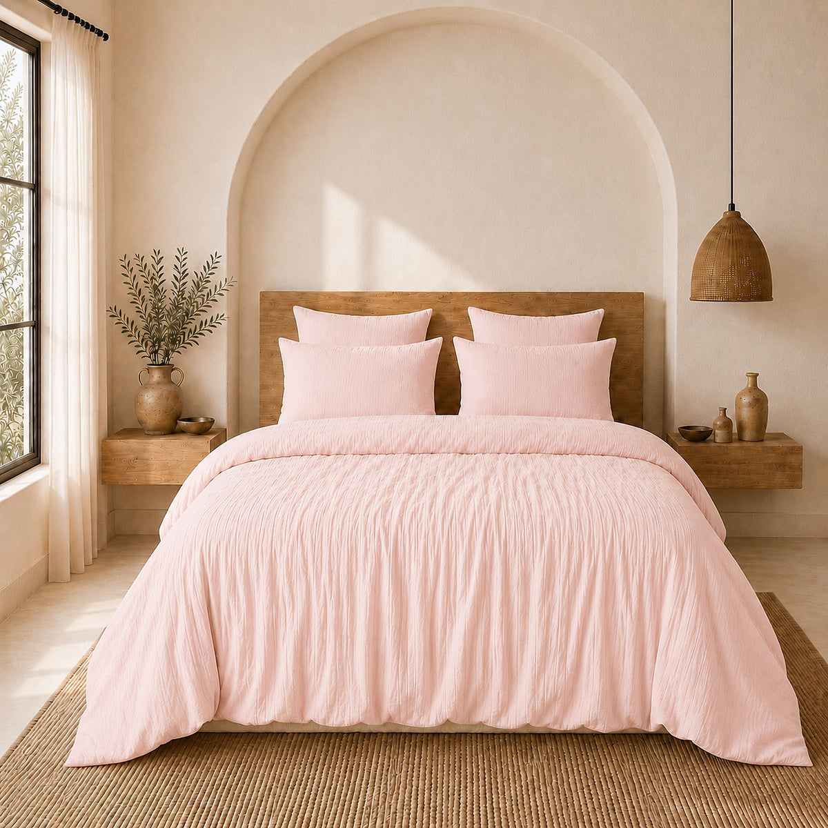 Parure de lit Bâton Rouge en double gaze de coton